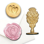 Twin Hearts Wax Seal Stamp - Nostalgic Impressions