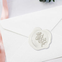 Chamomile Wedding Motif Adhesive Wax Seals #8506 - Nostalgic Impressions