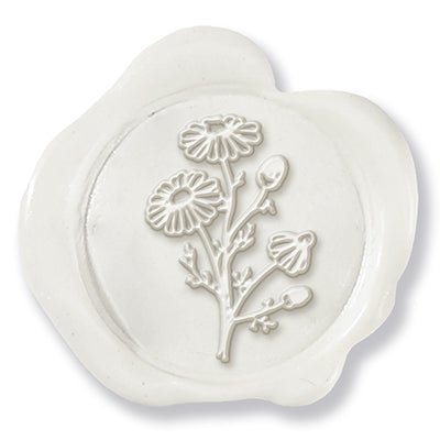 Chamomile Wedding Motif Adhesive Wax Seals #8506 - Nostalgic Impressions