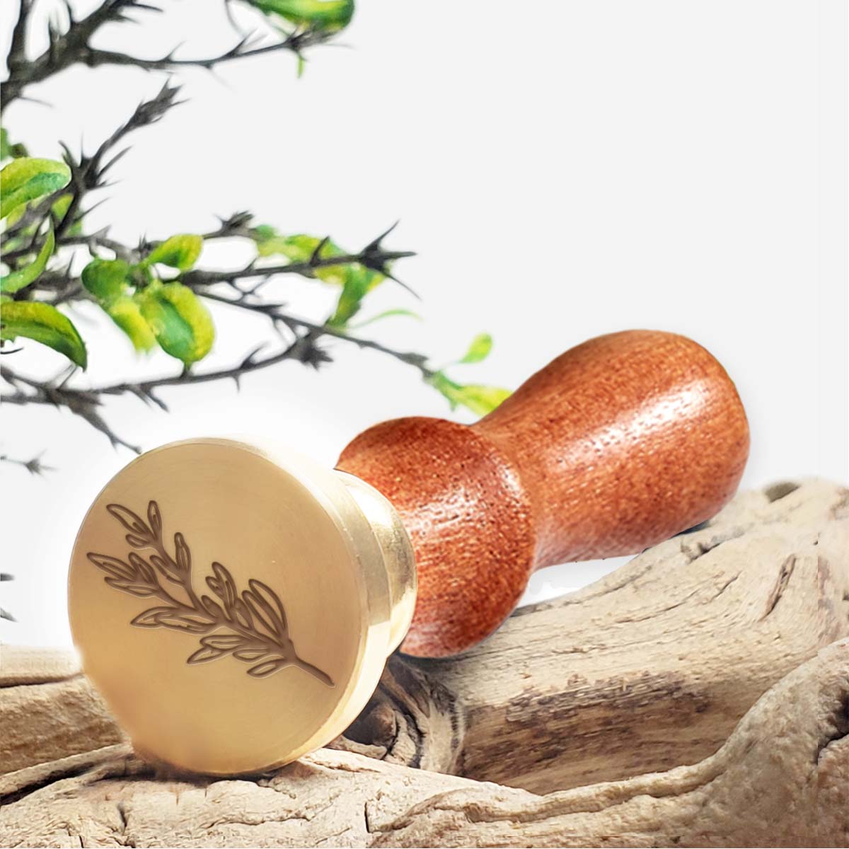 Botanicals Flowers & Trees Wax Seal Stamps with Rosewood Handle - Multiple Design Options - Nostalgic Impressions