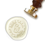 Dotty Wedding Monogram & Name Custom Wax Seal Stamp with choice of Handle #8706 - Nostalgic Impressions