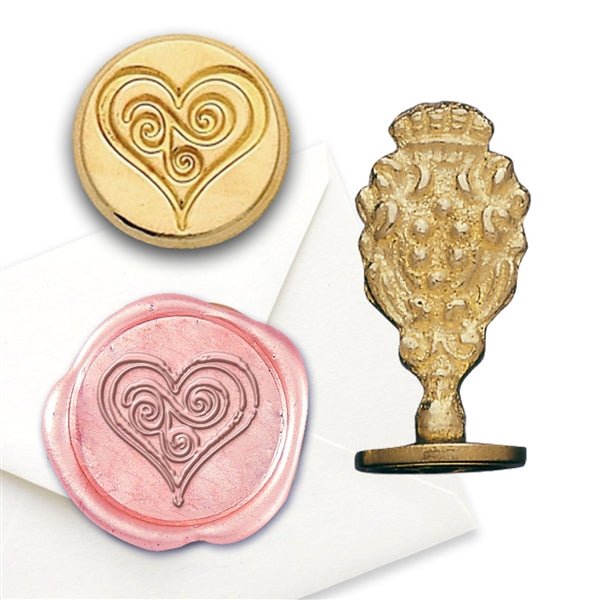 Heart Swirl Wax Seal Stamp - Nostalgic Impressions
