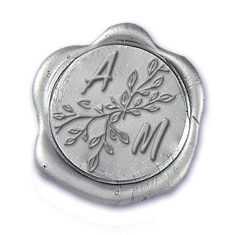 Perpetua Wedding Monogram Adhesive Wax Seals #8813 Bundle with Stamp - Nostalgic Impressions
