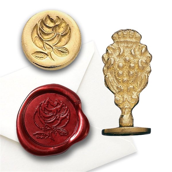 Rose Wax Seal Stamp - Nostalgic Impressions