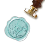 Mountain Scene Custom Wax Seal Stamp with choice of Handle #9903 - Nostalgic Impressions