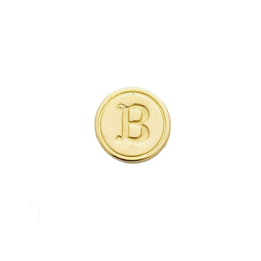 Brass Cerif Initial Wax Seal Stamp Gift Set kit with Gold Sealing Wax - Nostalgic Impressions