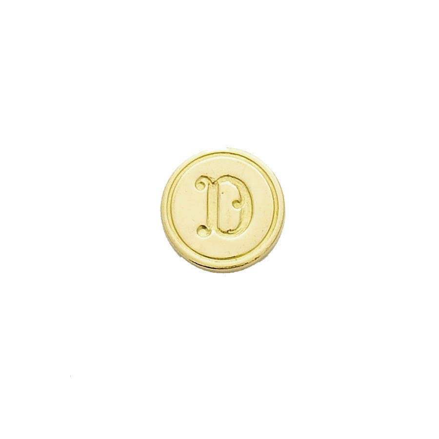 Brass Cerif Initial Wax Seal Stamp Gift Set kit with Gold Sealing Wax - Nostalgic Impressions