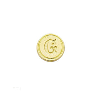 Brass Cerif Initial Wax Seal Stamp Gift Set kit with Gold Sealing Wax - Nostalgic Impressions
