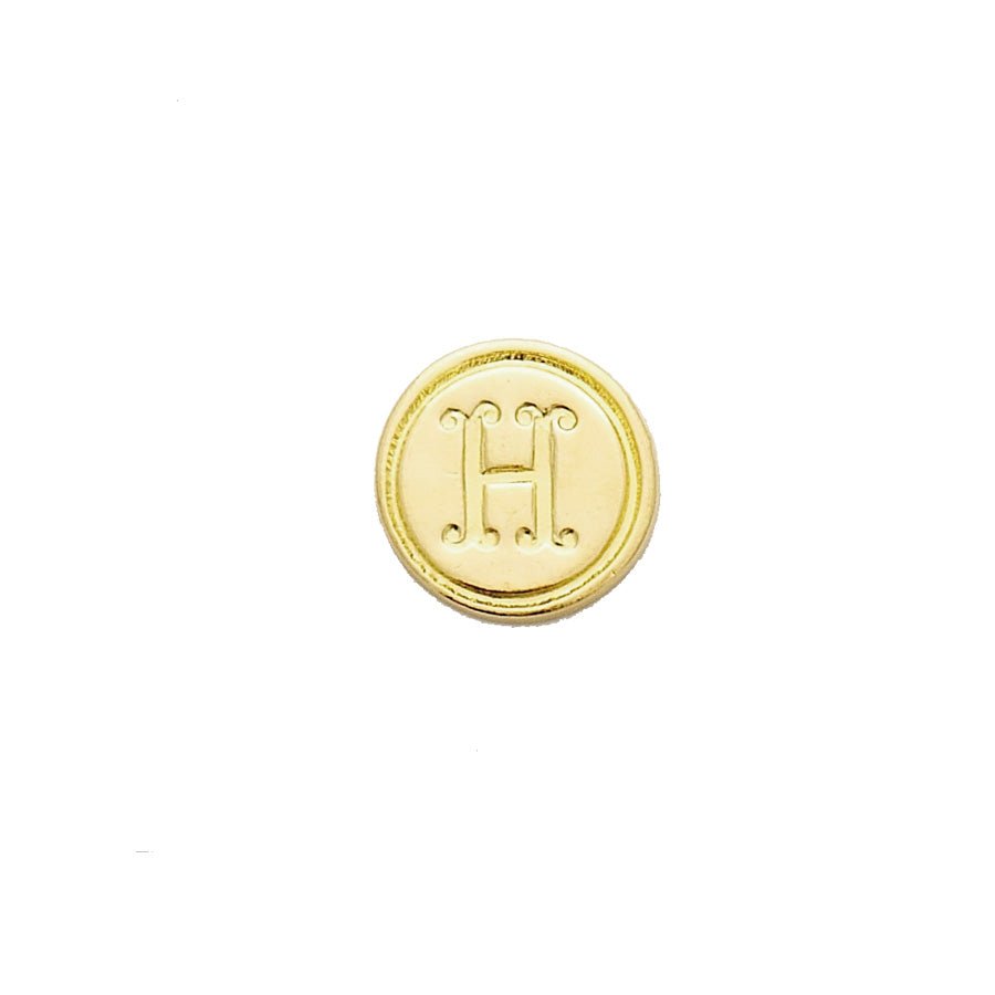 Brass Cerif Initial Wax Seal Stamp Gift Set kit with Gold Sealing Wax - Nostalgic Impressions