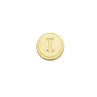 Brass Cerif Initial Wax Seal Stamp Gift Set kit with Gold Sealing Wax - Nostalgic Impressions