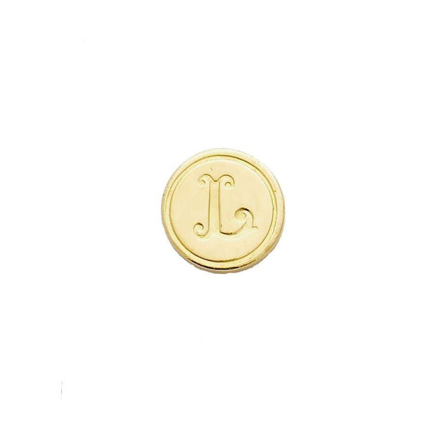 Brass Cerif Initial Wax Seal Stamp Gift Set kit with Gold Sealing Wax - Nostalgic Impressions