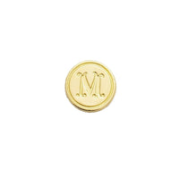 Brass Cerif Initial Wax Seal Stamp Gift Set kit with Gold Sealing Wax - Nostalgic Impressions