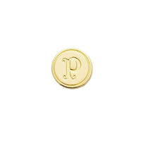 Brass Cerif Initial Wax Seal Stamp Gift Set kit with Gold Sealing Wax - Nostalgic Impressions