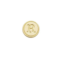 Brass Cerif Initial Wax Seal Stamp Gift Set kit with Gold Sealing Wax - Nostalgic Impressions