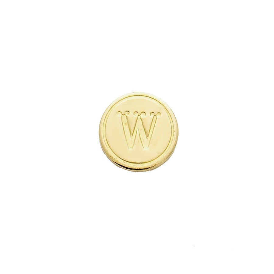 Brass Cerif Initial Wax Seal Stamp Gift Set kit with Gold Sealing Wax - Nostalgic Impressions