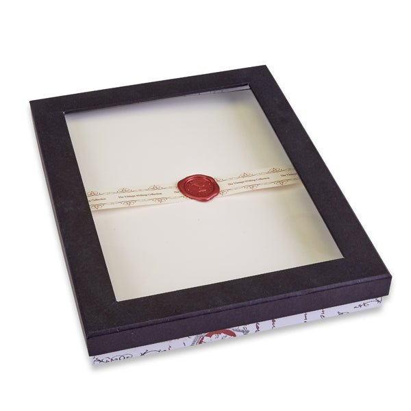 Classic Linen Brilliant White Stationery Set Gift Box - 20/10 - Nostalgic Impressions