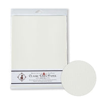 Classic Linen Brilliant White Stationery Sheets 8.5x11- 20 sheets per pack - Nostalgic Impressions