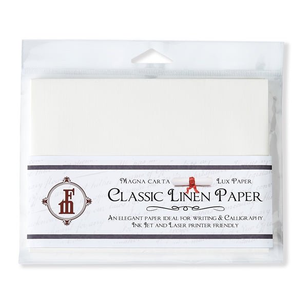 Classic Linen A6 Brilliant White Envelopes -10pk - Nostalgic Impressions