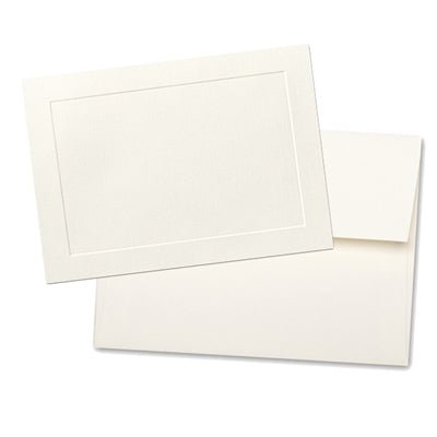 Classic Linen Flat Panel Note Card Set with Envelopes 8/8 - Nostalgic Impressions