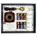Bead Sealing Wax Kit with 6 colors Sealing Wax Beads, Melting Pot, Candle and Spoon - Nostalgic Impressions