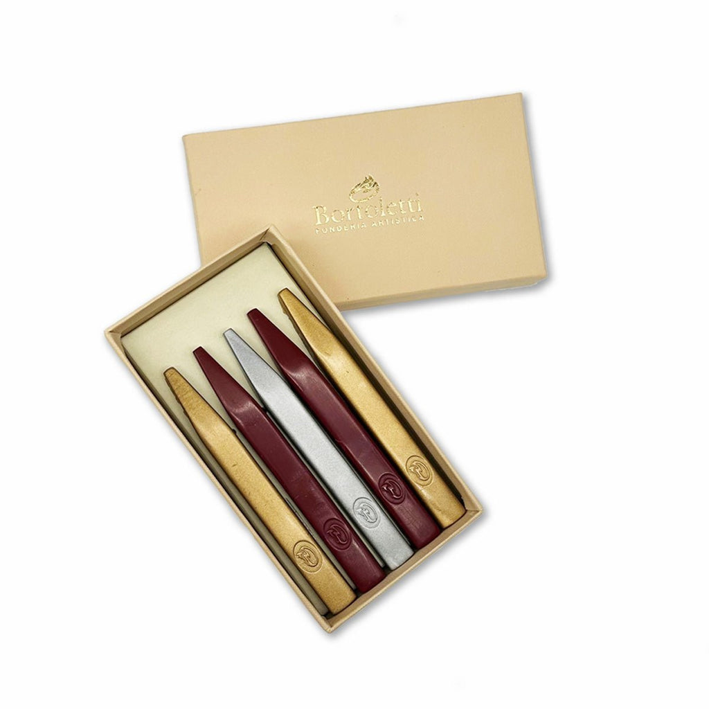 Bortoletti Kings Traditional Sealing Wax-Best Seller Assortment Box of 5 Sticks - Nostalgic Impressions