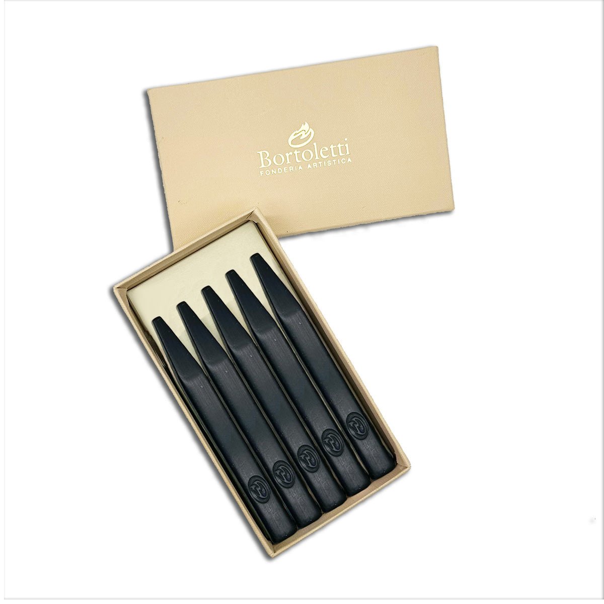Bortoletti Kings Traditional Scented Sealing Wax Box of 5 - Black - Nostalgic Impressions