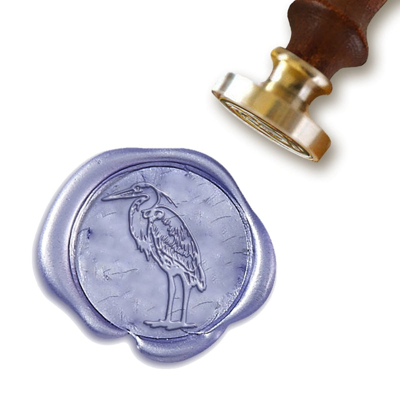 Blue Heron Custom Wax Seal Stamp #3550 with Rosewood Handle - Nostalgic Impressions