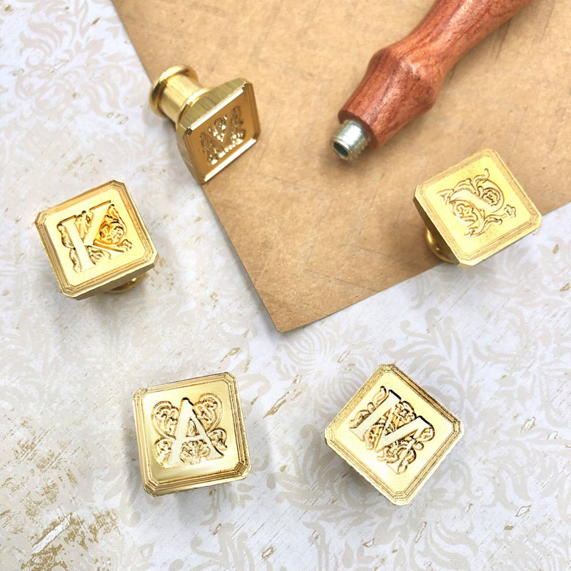 Square 3/4" Brass Initial Dies - no handle - Nostalgic Impressions