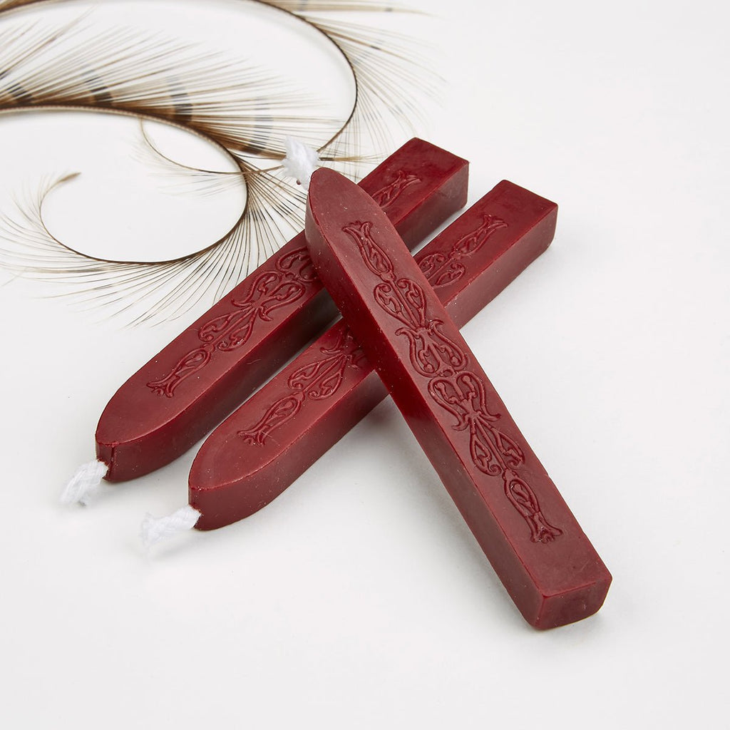 Burgundy Flexible Premium Sealing Wax-Pack of 3 sticks - Nostalgic Impressions