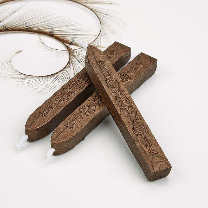 Chocolate Flexible Premium Sealing Wax-Pack of 3 sticks - Nostalgic Impressions
