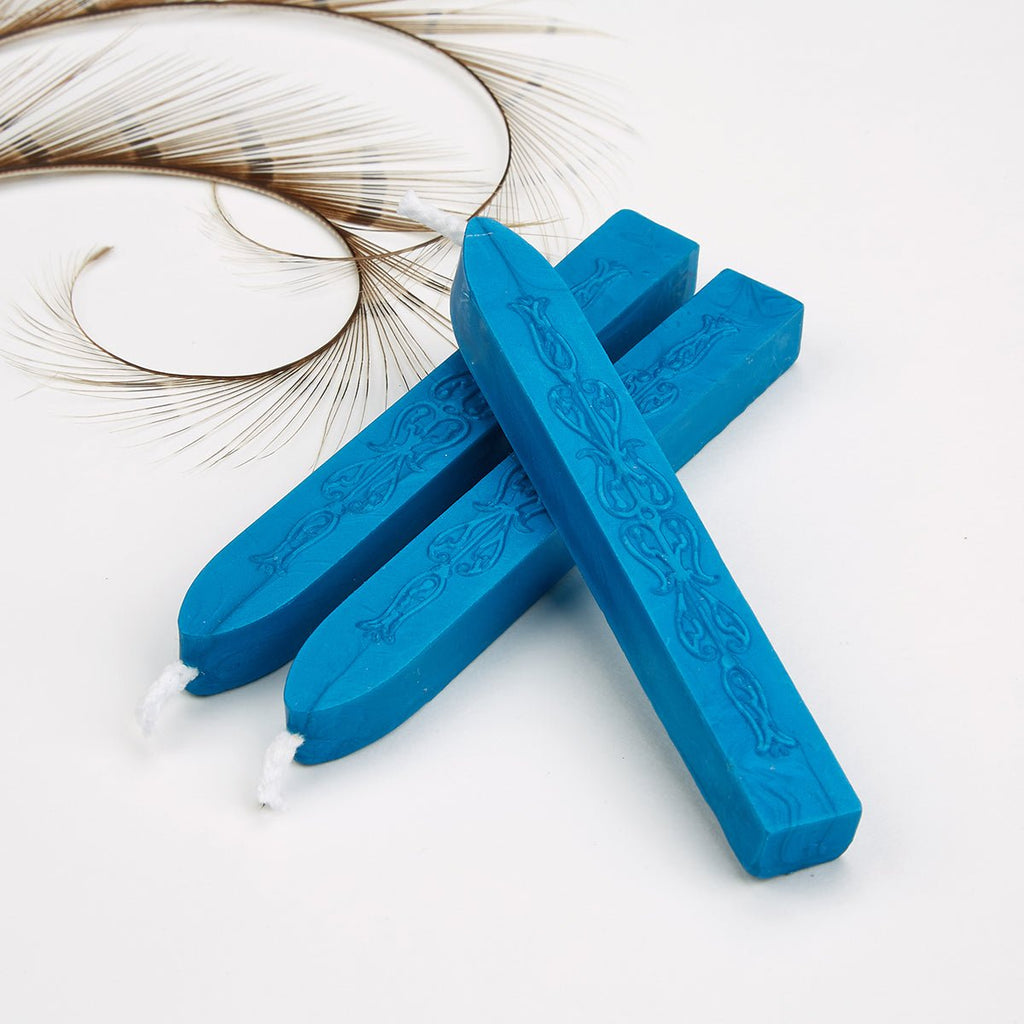 Cobalt Blue Flexible Premium Sealing Wax-Pack of 3 sticks - Nostalgic Impressions