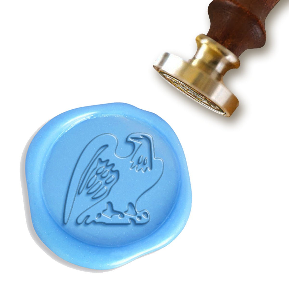 American Eagle Custom Wax Seal Stamp #D527 with Rosewood Handle - Nostalgic Impressions