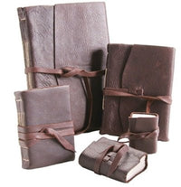 Medieval Leather Journals with Amalfi Paper-Hand stitched Italian Artisan Made Nabuk Leather 3 sizes - Nostalgic Impressions