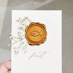 Menu Choices Wedding Adhesive Wax Seal Quick-Ship Stickers 25PK - Nostalgic Impressions