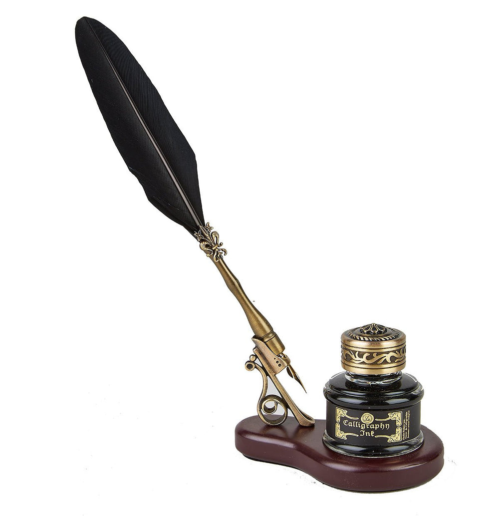 Feather Quill Pen Set Vintage Quill Feather Pen Ink Set Antique