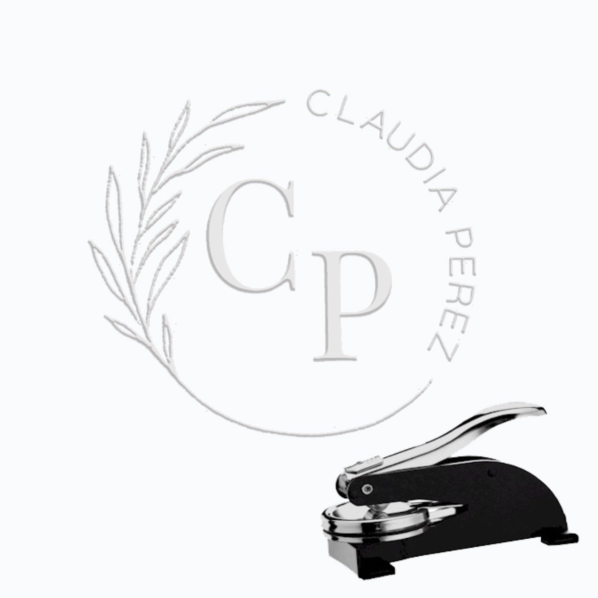 Monogram Paper Embosser with Initials and Name #2066 -1.625" imprint - Nostalgic Impressions