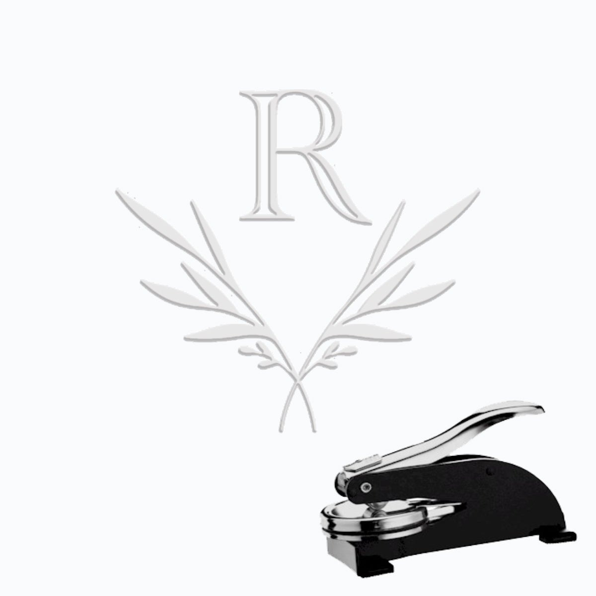 Monogram Paper Embosser with Initial #2067 -1.625" imprint - Nostalgic Impressions