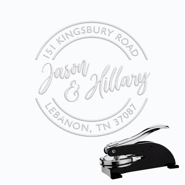 Wedding Paper Embosser with Name & Address #2070 -1.625" imprint - Nostalgic Impressions