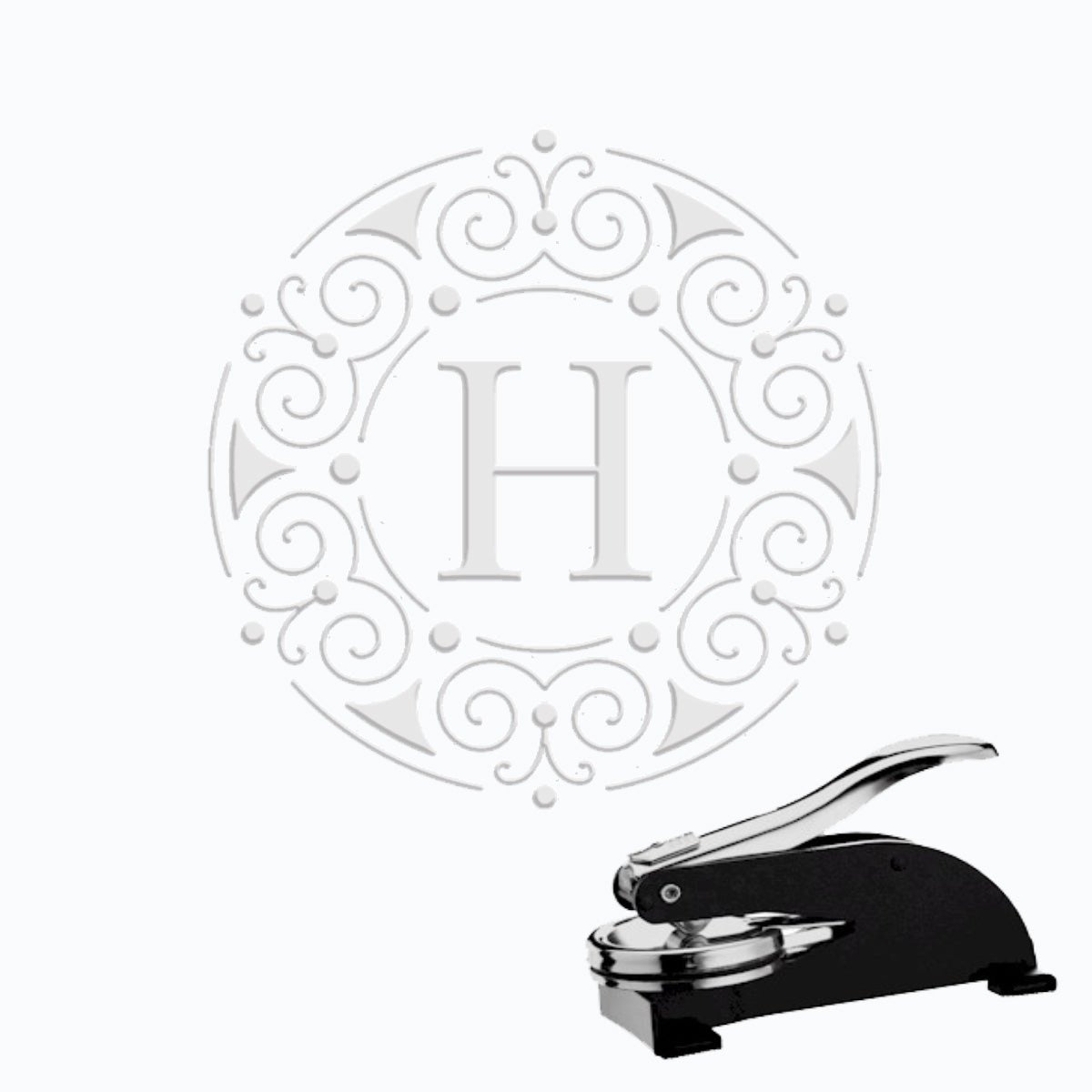 Monogram Paper Embosser with Initial #2071 -1.625" imprint - Nostalgic Impressions