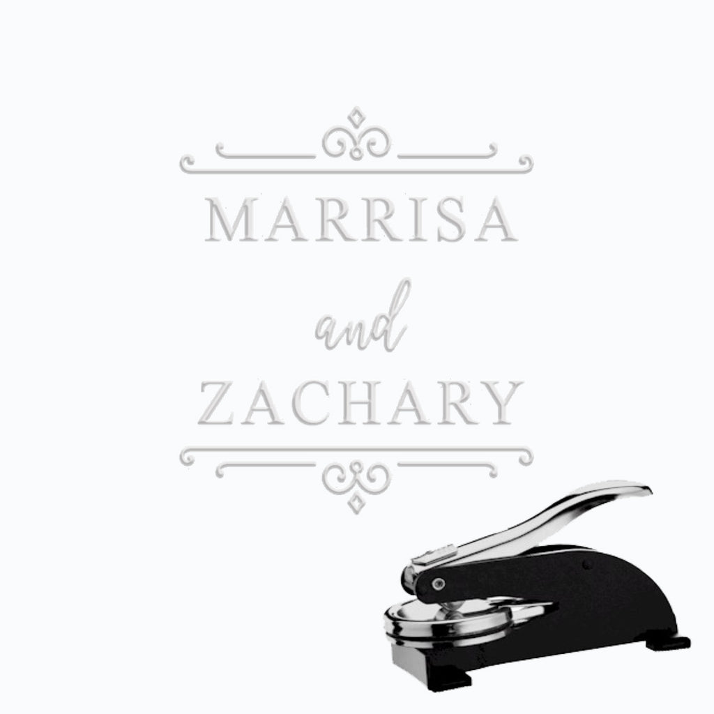 Wedding Paper Embosser with Name #2077-1.625" imprint - Nostalgic Impressions