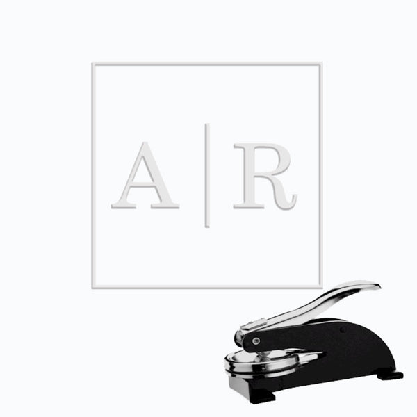 Monogram Paper Embosser with Initials #2079 -1.625" imprint - Nostalgic Impressions