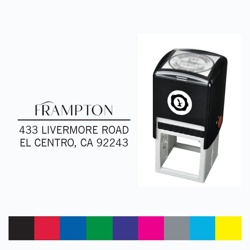 Address Self Inking Stamper with Black Ink cartridge 1" X 2.5" Rectangle #2092 - Nostalgic Impressions