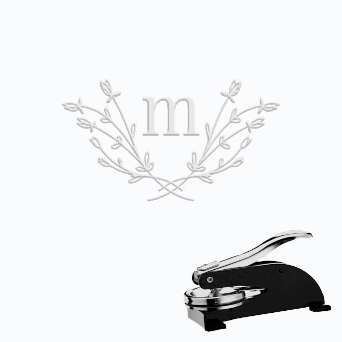 Monogram Paper Embosser with Initial #2101 -1.625" imprint - Nostalgic Impressions