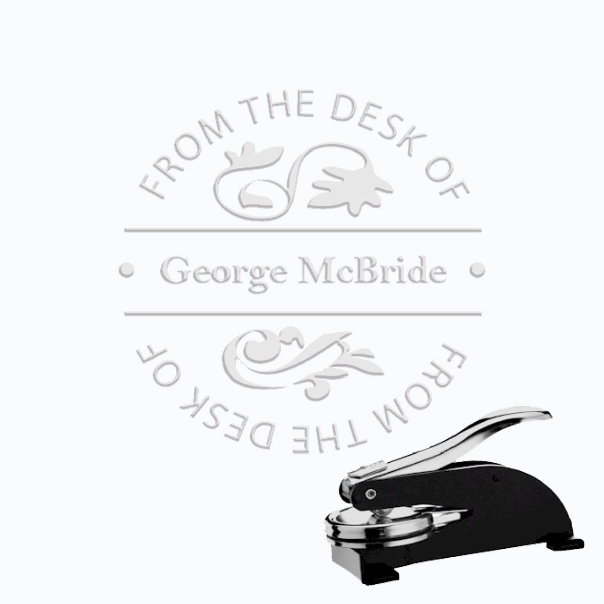 From The Desk Paper Embosser #231 -1.625" imprint-Standard Desktop Embosser Ideal SED - Nostalgic Impressions