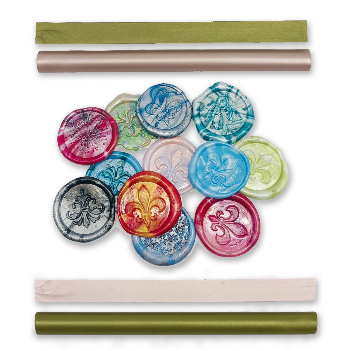 Marbled Premium Glue Gun Sealing Wax Half Sticks - Nostalgic Impressions