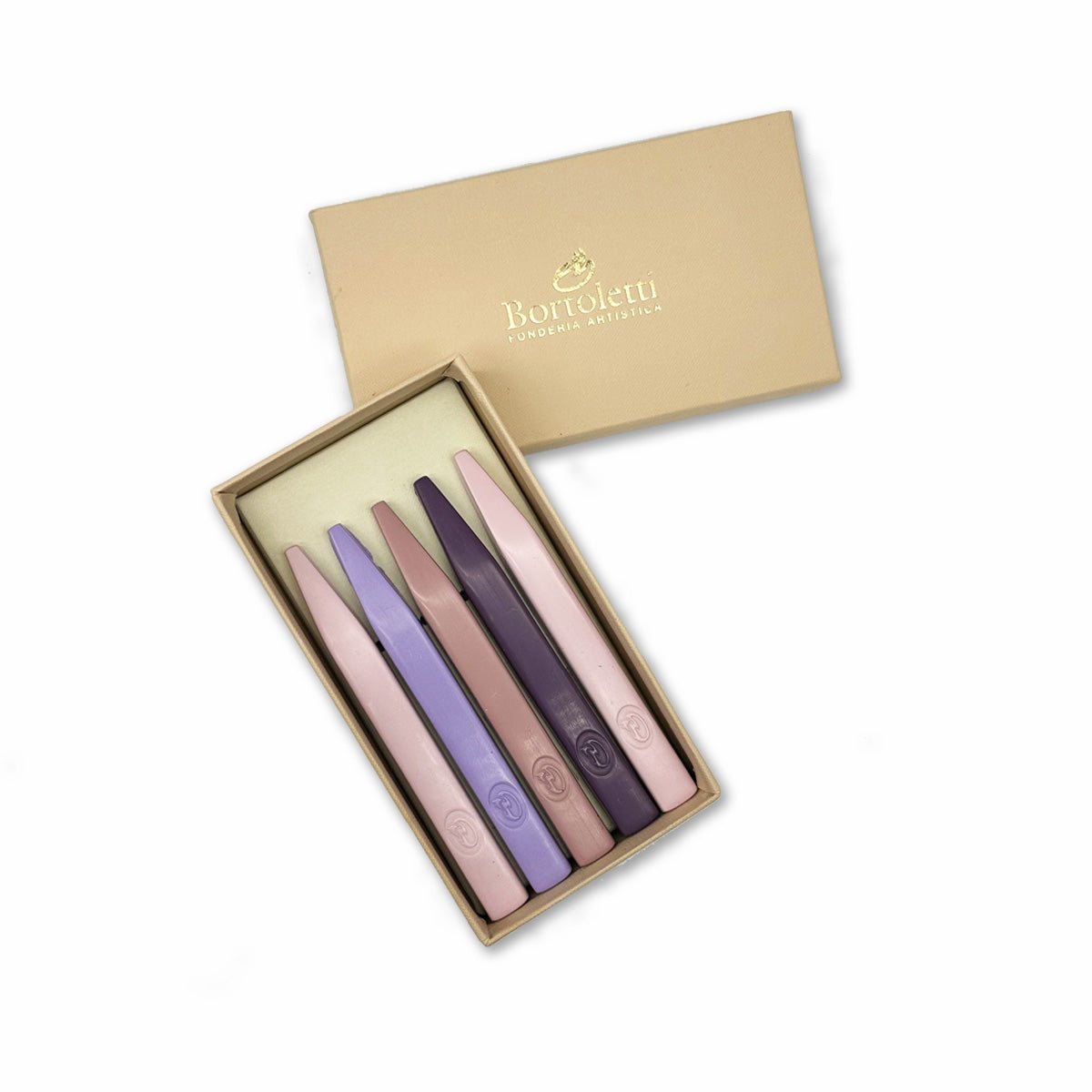 Bortoletti Kings Traditional Sealing Wax-In The Pink Assortment Box of 5 Sticks - Nostalgic Impressions