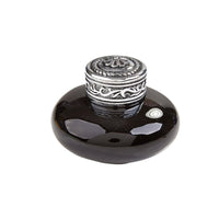 Ceramic Inkwells with Silver Metal Screwtop - Nostalgic Impressions