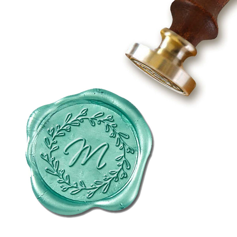 Initial Custom Wax Seal Stamp with Rosewood Wood Handle-Multiple Font Choices with Preview #8003 - Nostalgic Impressions