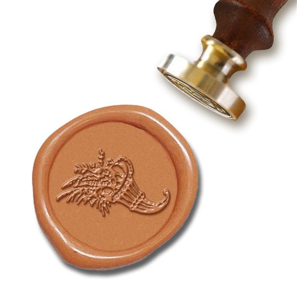 Cornucopia Wax Seal Stamp with Rosewood Wood Handle #1434CD - Nostalgic Impressions