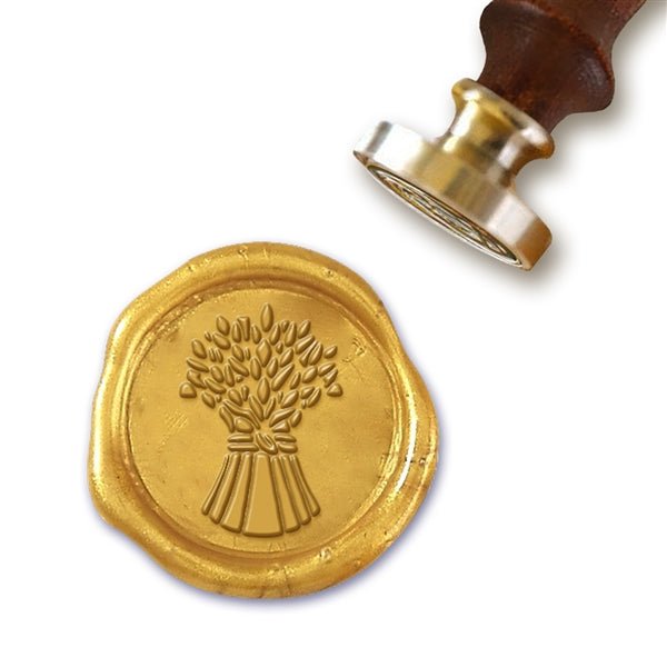 Wheat Wax Seal Stamp with Rosewood Wood Handle #506HCD - Nostalgic Impressions